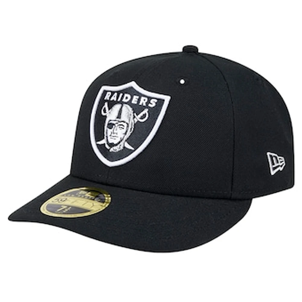 Men's New Era Black Las Vegas Raiders Omaha Low Profile 59FIFTY Fitted Hat