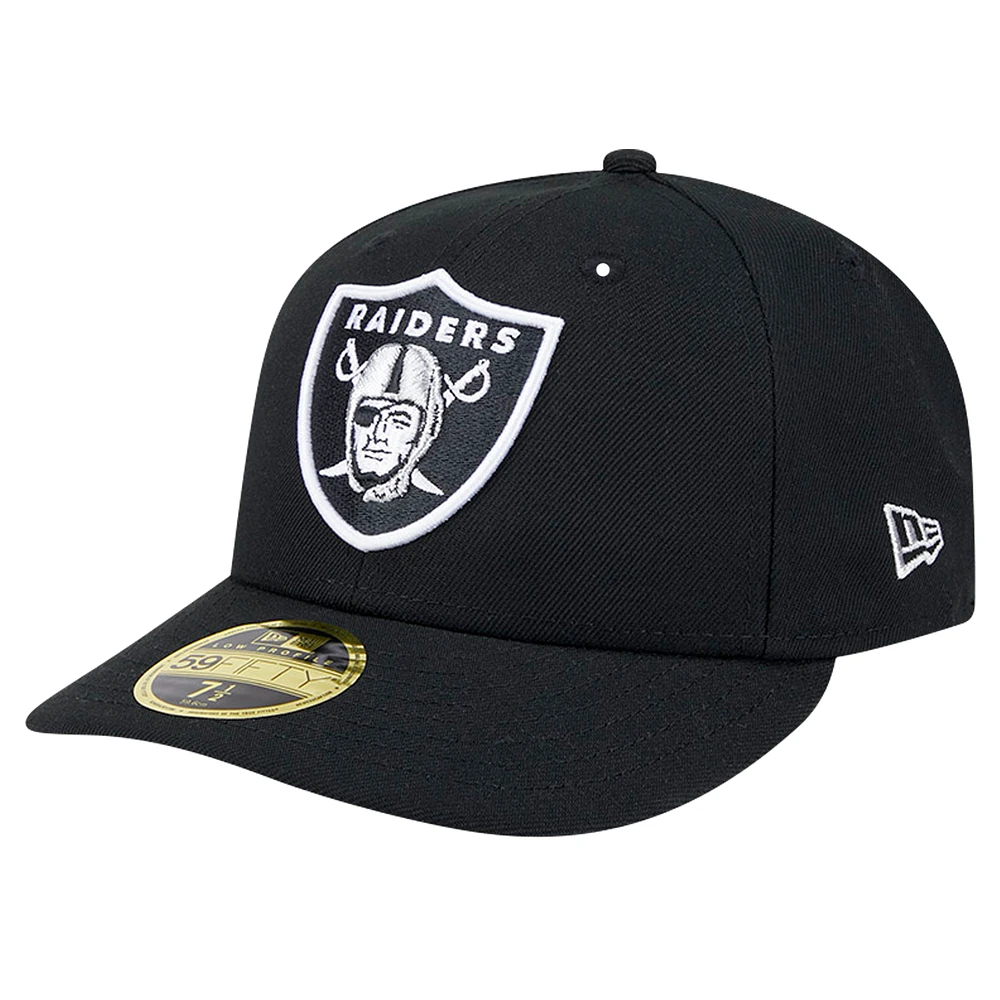 Men's New Era Black Las Vegas Raiders Omaha Low Profile 59FIFTY Fitted Hat