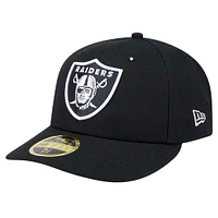 Men's New Era Black Las Vegas Raiders Omaha Low Profile 59FIFTY Fitted Hat