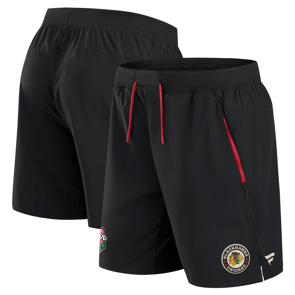 Men's Fanatics  Black Chicago Blackhawks 2025 NHL Winter Classic Performance Shorts