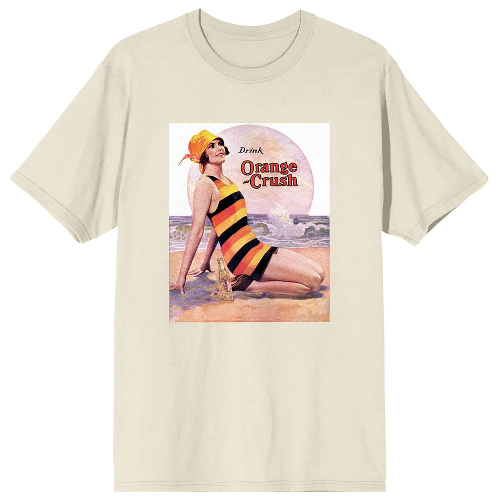 Men's Natural Orange Crush Drink Seashore T-Shirt