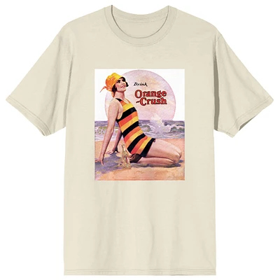 Men's Natural Orange Crush Drink Seashore T-Shirt
