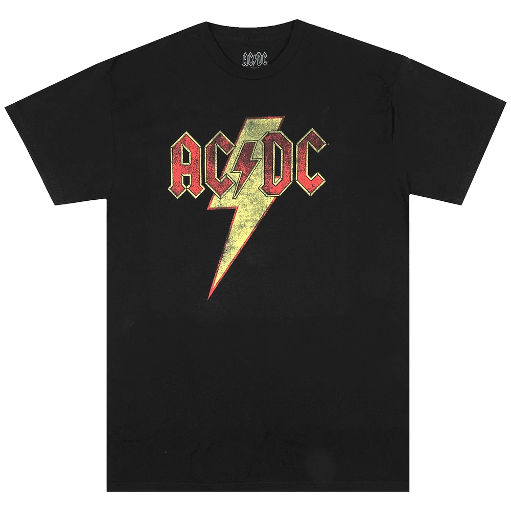 Men's Black AC/DC Lightning Bolt T-Shirt