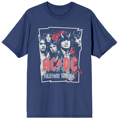 Women's Navy AC/DC Highway To Hell T-Shirt