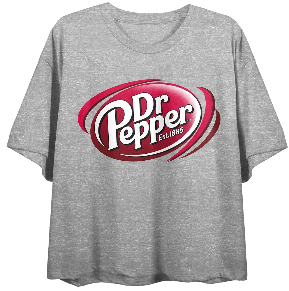 Women's Heather Gray Dr Pepper Logo T-Shirt