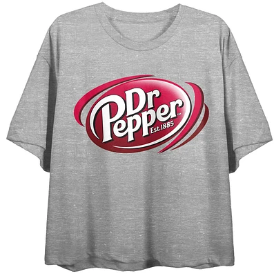 Women's Heather Gray Dr Pepper Logo T-Shirt