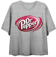 Women's Heather Gray Dr Pepper Logo T-Shirt