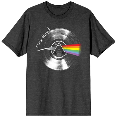 Women's Charcoal Pink Floyd Dark Side Of The Moon Vinyl Record T-Shirt