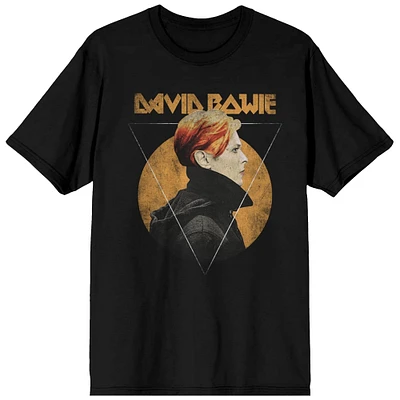 Women's Black David Bowie Circle and Triangle Art T-Shirt