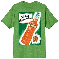Women's Green Orange Crush The Band Wagon's Rolling T-Shirt