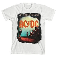 Youth White AC/DC Let There Be Rock Poster T-Shirt