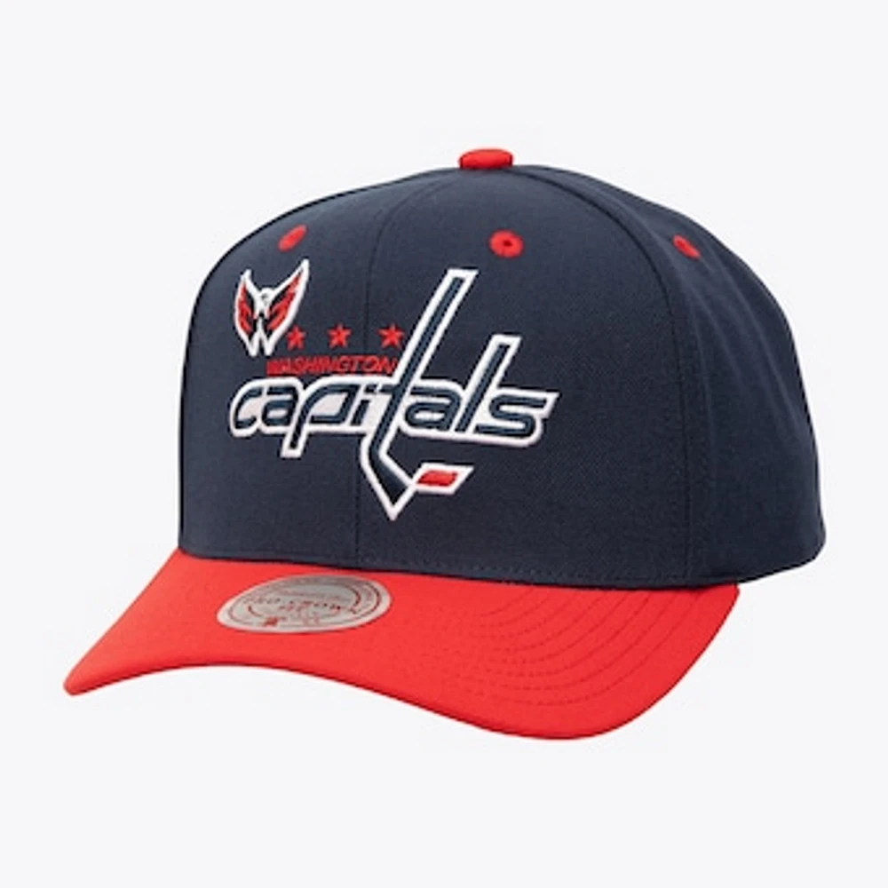 Men's Mitchell & Ness  Black Washington Capitals All In 2.0 Pro Crown Adjustable Hat