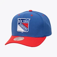 Men's Mitchell & Ness  Black New York Rangers All In 2.0 Pro Crown Adjustable Hat