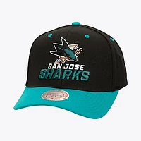 Men's Mitchell & Ness  Black San Jose Sharks All In 2.0 Pro Crown Adjustable Hat