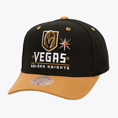 Men's Mitchell & Ness  Black Vegas Golden Knights All In 2.0 Pro Crown Adjustable Hat