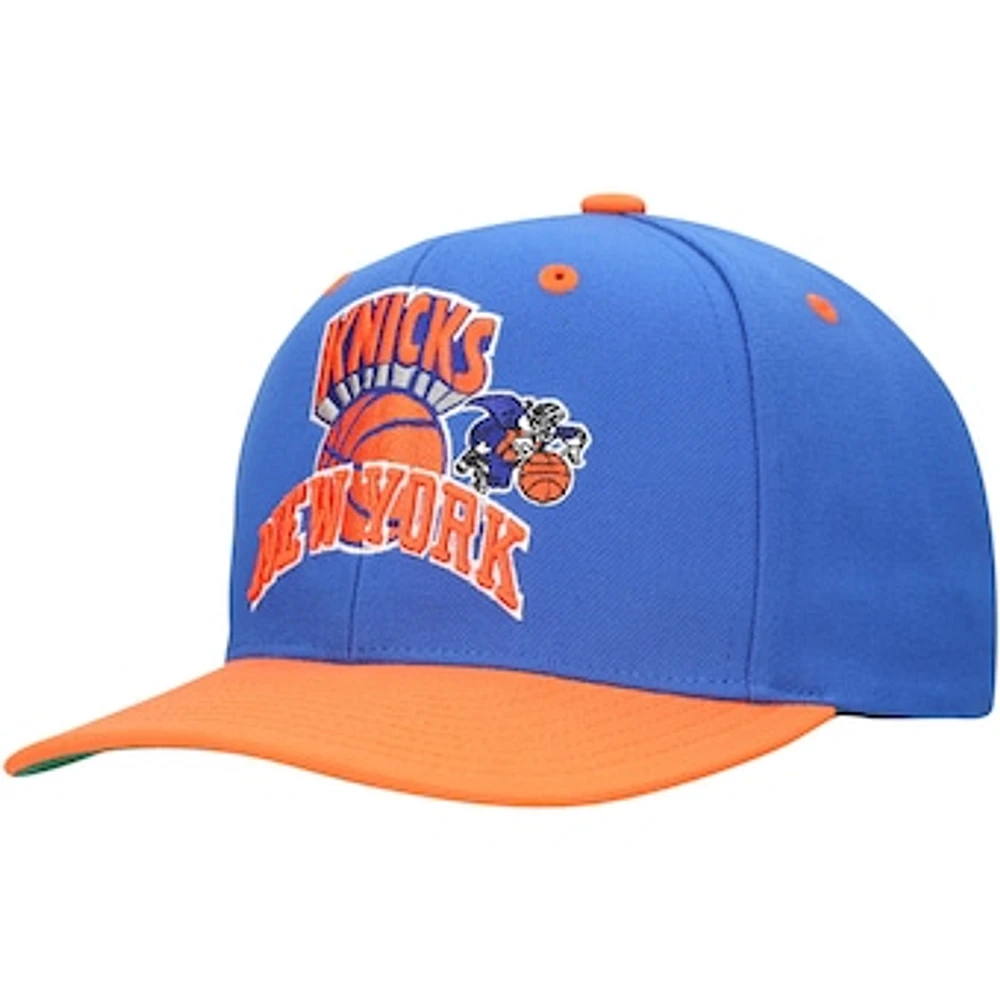 Men's Mitchell & Ness Blue New York Knicks All In 2.0 Pro Crown Snapback Hat