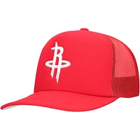 Men's Mitchell & Ness Red Houston Rockets Core Evergreen OTC Trucker Adjustable Hat