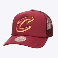 Men's Mitchell & Ness Wine Cleveland Cavaliers Core Evergreen OTC Trucker Adjustable Hat