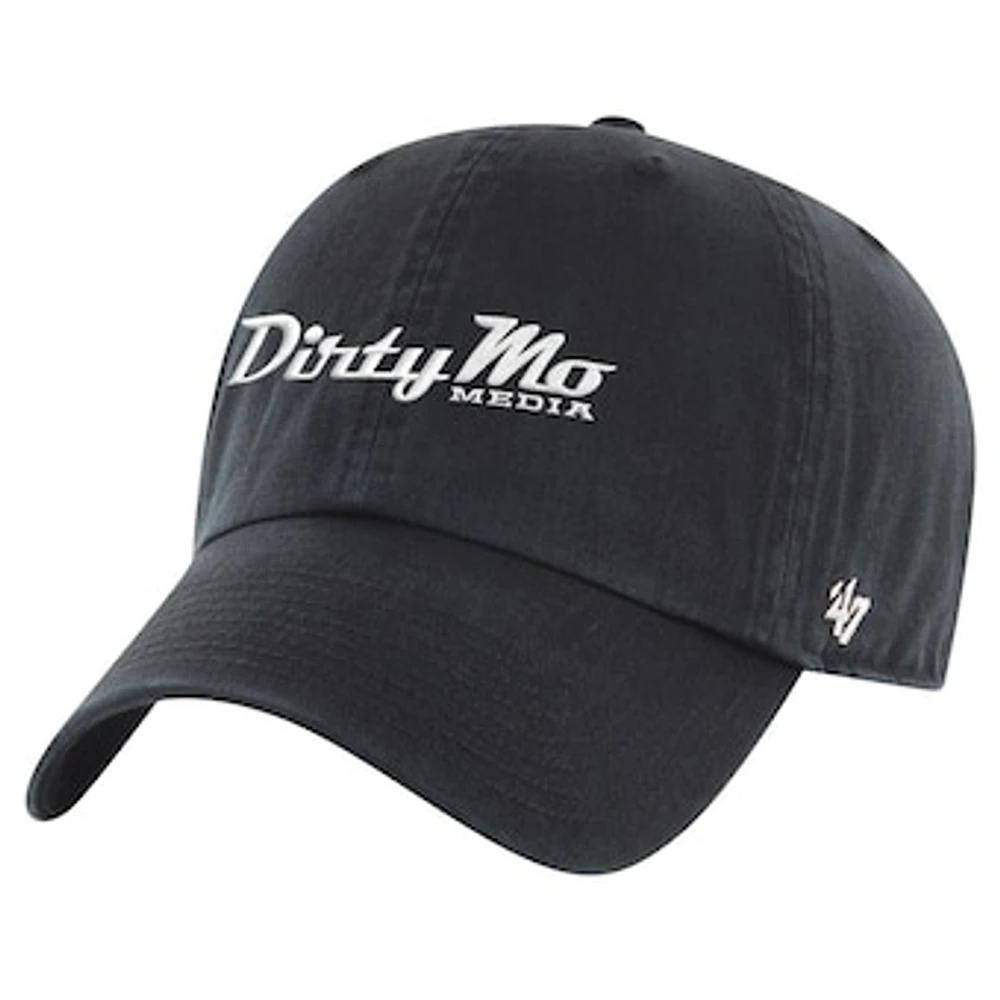 Men's '47 Black Dirty Mo Media Clean Up Adjustable Hat