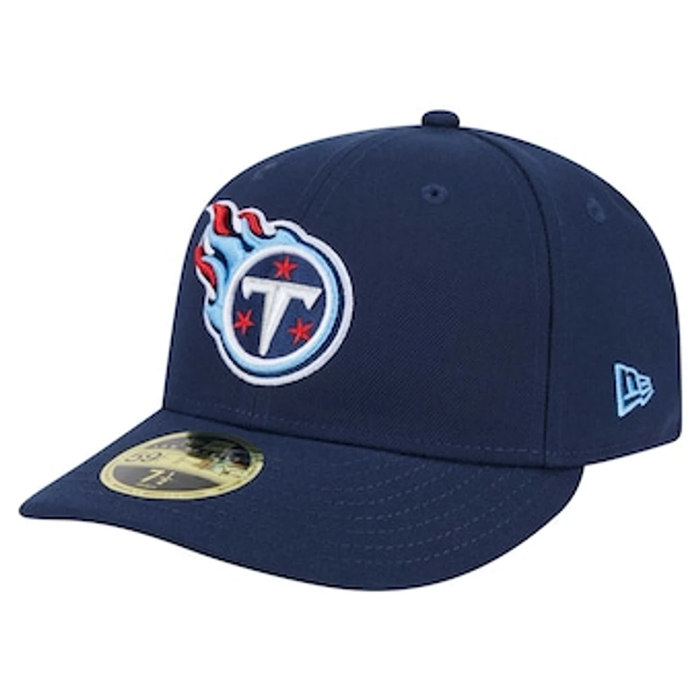 Men's New Era Navy Tennessee Titans Omaha Low Profile 59FIFTY Fitted Hat