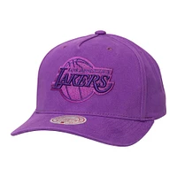 Men's Mitchell & Ness Purple Los Angeles Lakers Washed Out Tonal Logo Snapback Hat