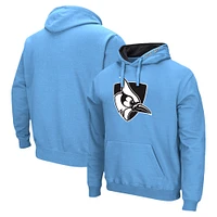 Men's Colosseum Light Blue Johns Hopkins Jays Arch & Logo 3.0 Pullover Hoodie