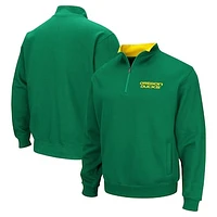 Men's Colosseum Green Oregon Ducks Tortugas Quarter-Zip Sweatshirt