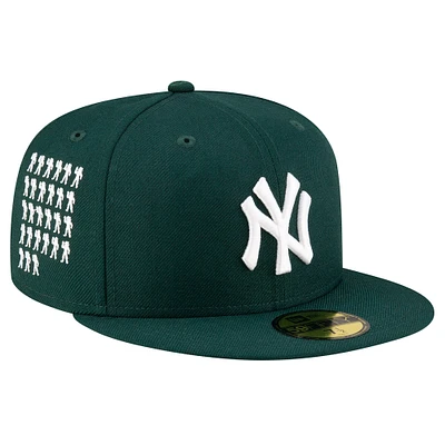 Men's New Era x Billionaire Boys Club Dark Green New York Yankees 59FIFTY Fitted Hat