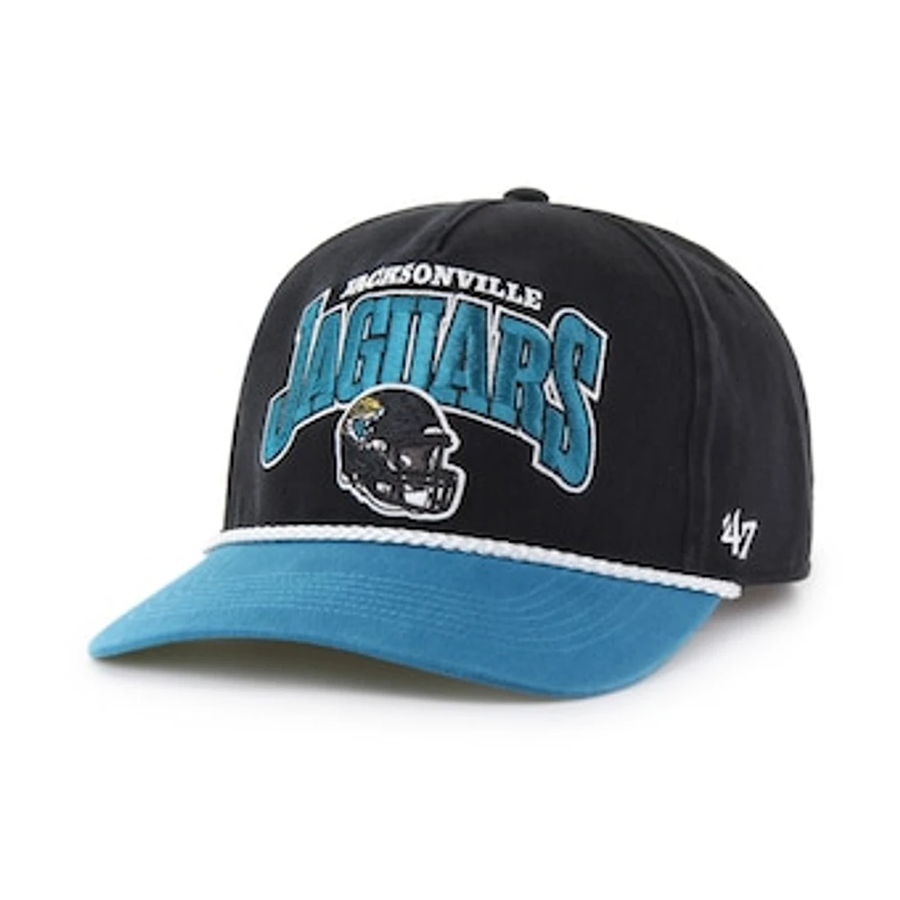 Men's '47 Black/Teal Jacksonville Jaguars Palermo Hitch Adjustable Hat