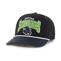 Men's '47 Black/College Navy Seattle Seahawks Palermo Hitch Adjustable Hat