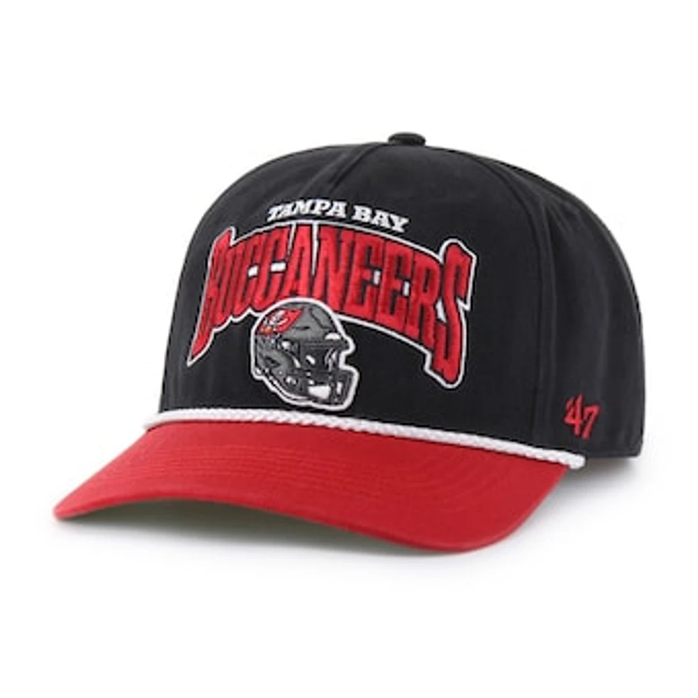 Men's '47 Black/Red Tampa Bay Buccaneers Palermo Hitch Adjustable Hat