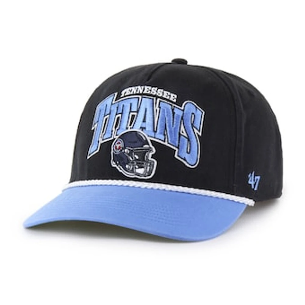 Men's '47 Black/Light Blue Tennessee Titans Palermo Hitch Adjustable Hat