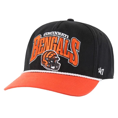 Men's '47 Black/Orange Cincinnati Bengals Palermo Hitch Adjustable Hat