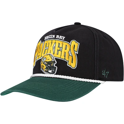 Men's '47 Black/Green Green Bay Packers Palermo Hitch Adjustable Hat