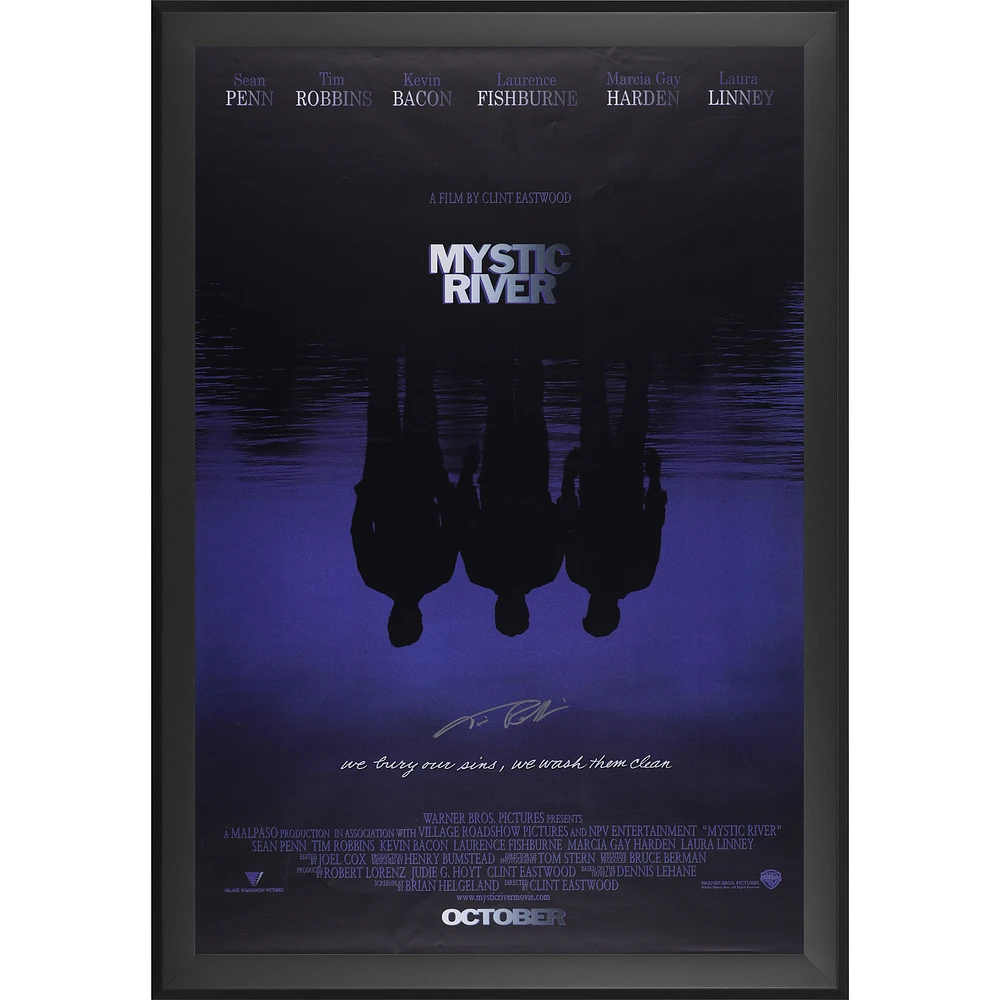 Tim Robbins Autographed Framed Mystic River 27" x 40" Movie Poster