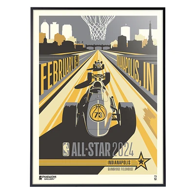 Phenom Gallery 2024 NBA All-Star Game 18" x 24" Deluxe Framed Serigraph