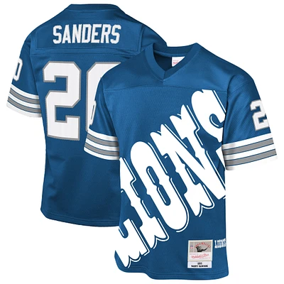 Youth Mitchell & Ness Barry Sanders Blue Detroit Lions 1996 Throwback Fashion Jersey