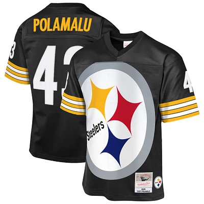 Youth Mitchell & Ness Troy Polamalu Black Pittsburgh Steelers 2005 Throwback Fashion Jersey