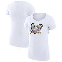 Women's G-III 4Her by Carl Banks Washington Commanders Animal Print Heart Fitted T-Shirt