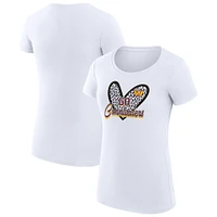 Women's G-III 4Her by Carl Banks Washington Commanders Animal Print Heart Fitted T-Shirt