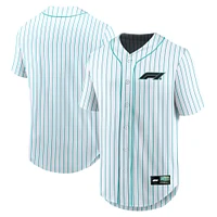 Men's White Formula 1 Miami Palms Franchise Cool Base Button-Up Baseball Shirt
