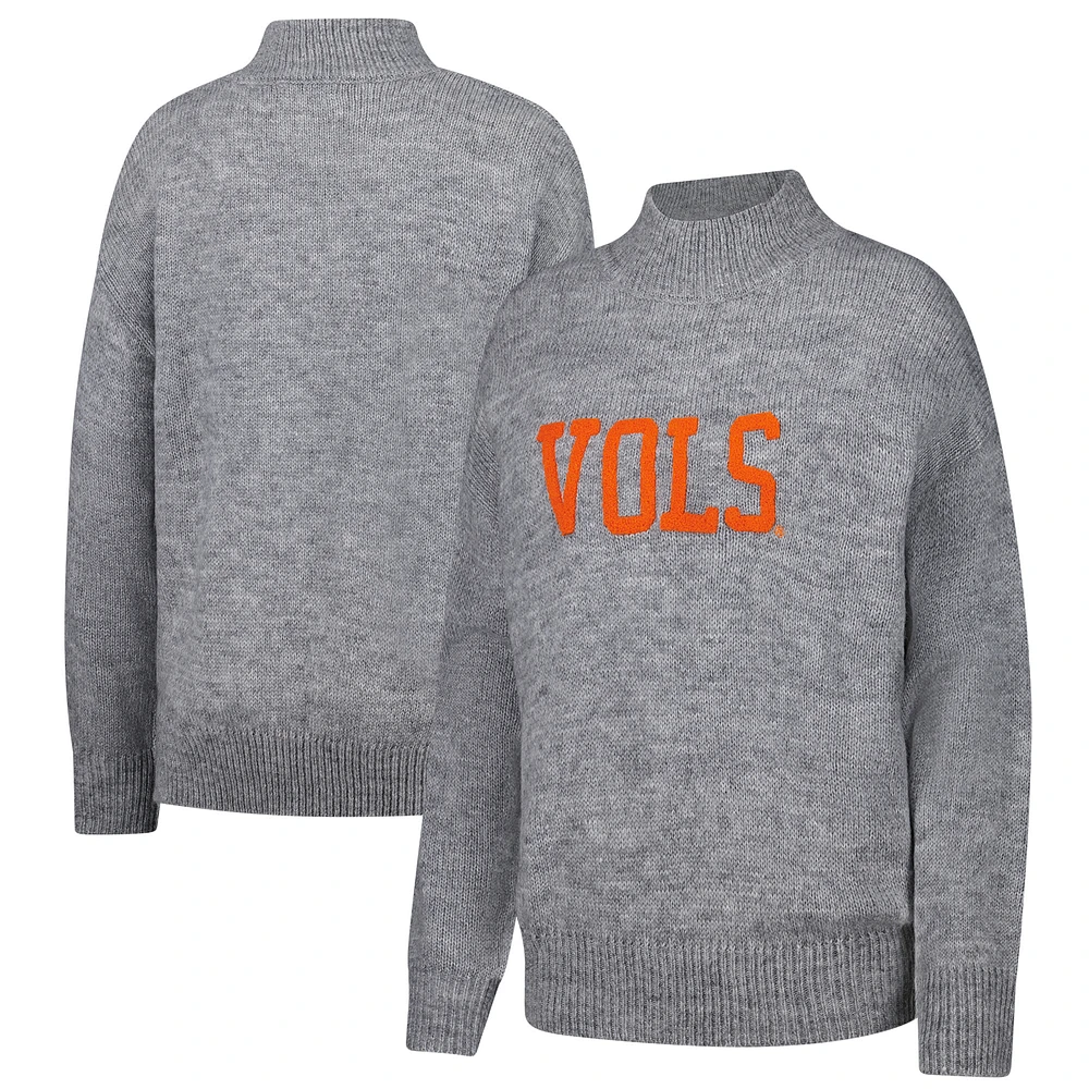 Women's  Gray Tennessee Volunteers Oversized Varsity Sweater