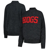 Women's Gameday Social  Black Arkansas Razorbacks Oversized Varsity Sweater