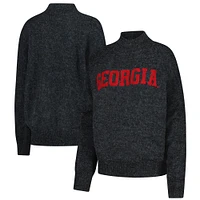 Women's Gameday Social  Black Georgia Bulldogs Oversized Varsity Sweater