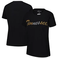 Women's Gameday Social  Black Tennessee Volunteers Hand Sewn Beaded Script T-Shirt