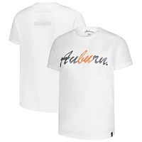 Women's White Auburn Tigers Hand Sewn Beaded Script T-Shirt