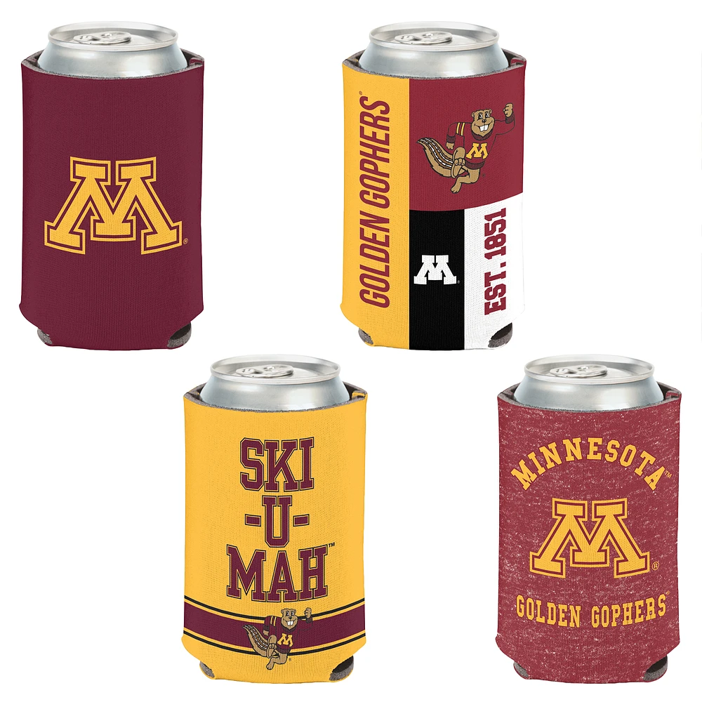 WinCraft Minnesota Golden Gophers 4-Pack 12oz. Can Cooler Set