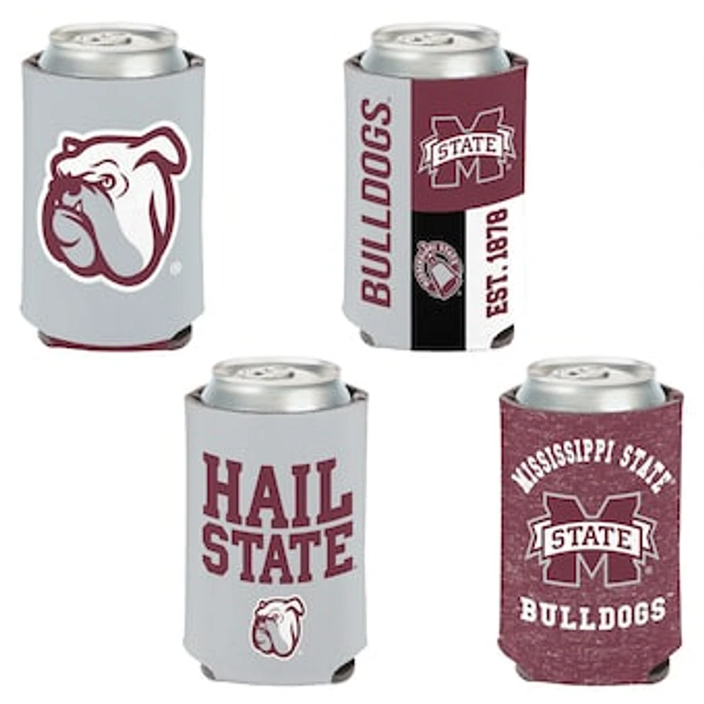 WinCraft Mississippi State Bulldogs 4-Pack 12oz. Can Cooler Set