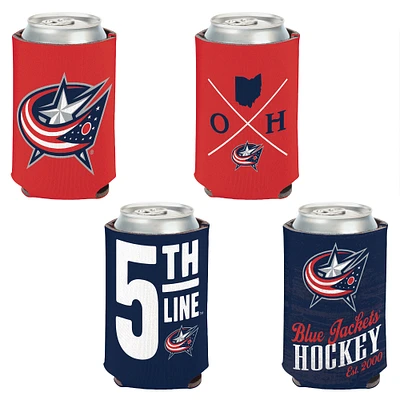 WinCraft Columbus Blue Jackets 4-Pack 12oz. Can Cooler Set