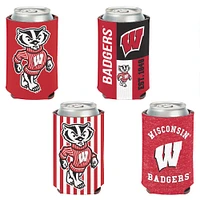 WinCraft Wisconsin Badgers 4-Pack 12oz. Can Cooler Set